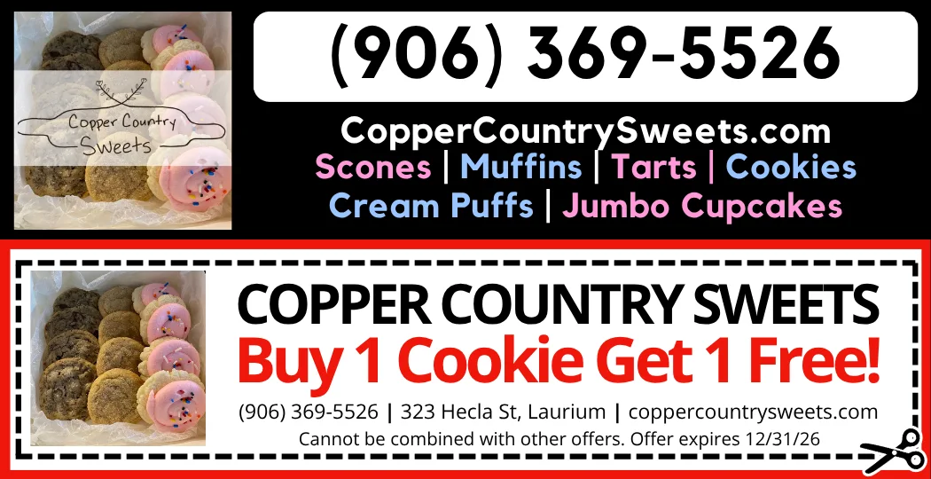 Copper Country Sweets coupon ad