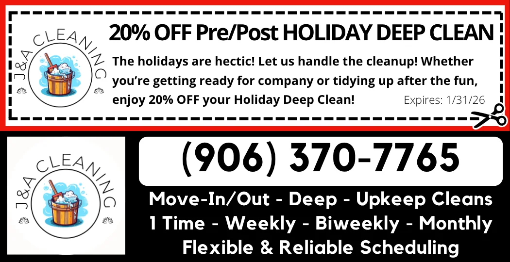 J&A Cleaning coupon ad