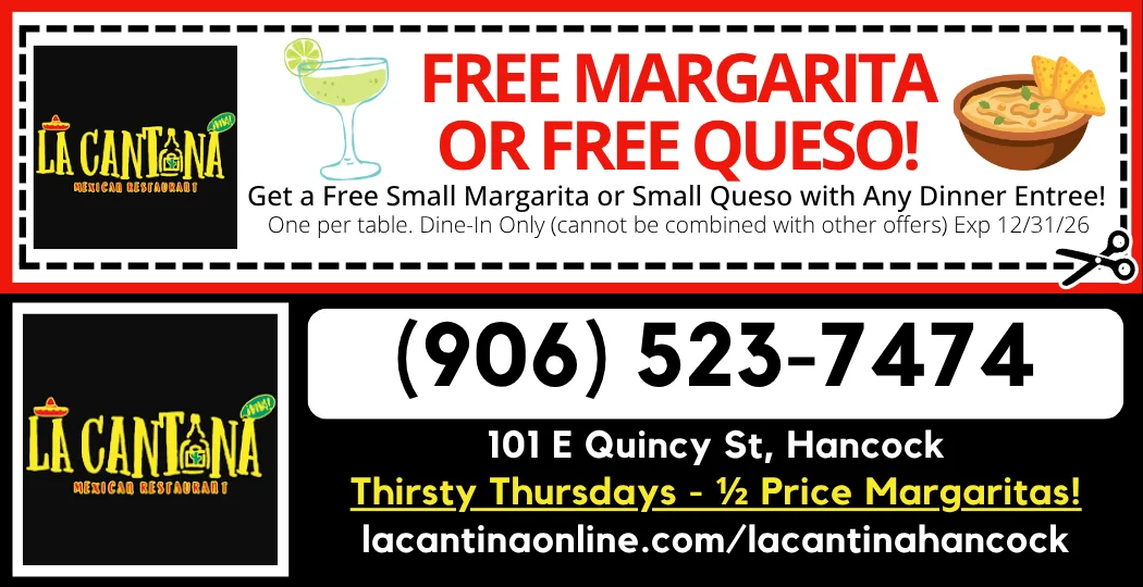La Cantina free margarita coupon ad