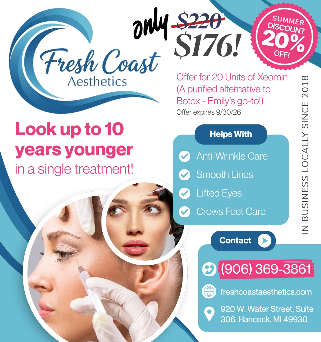 Fresh Coast Aesthetics tall double ad
