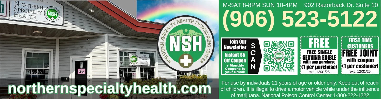 Northern Specialty Health wide double ad